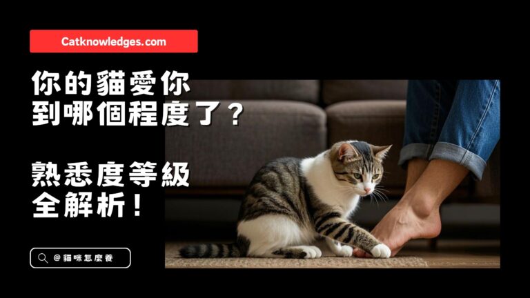 你的貓愛你到哪個程度了?熟悉度等級全解析!
