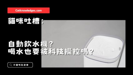 貓咪吐槽：自動飲水機？喝水也要被科技操控嗎？
