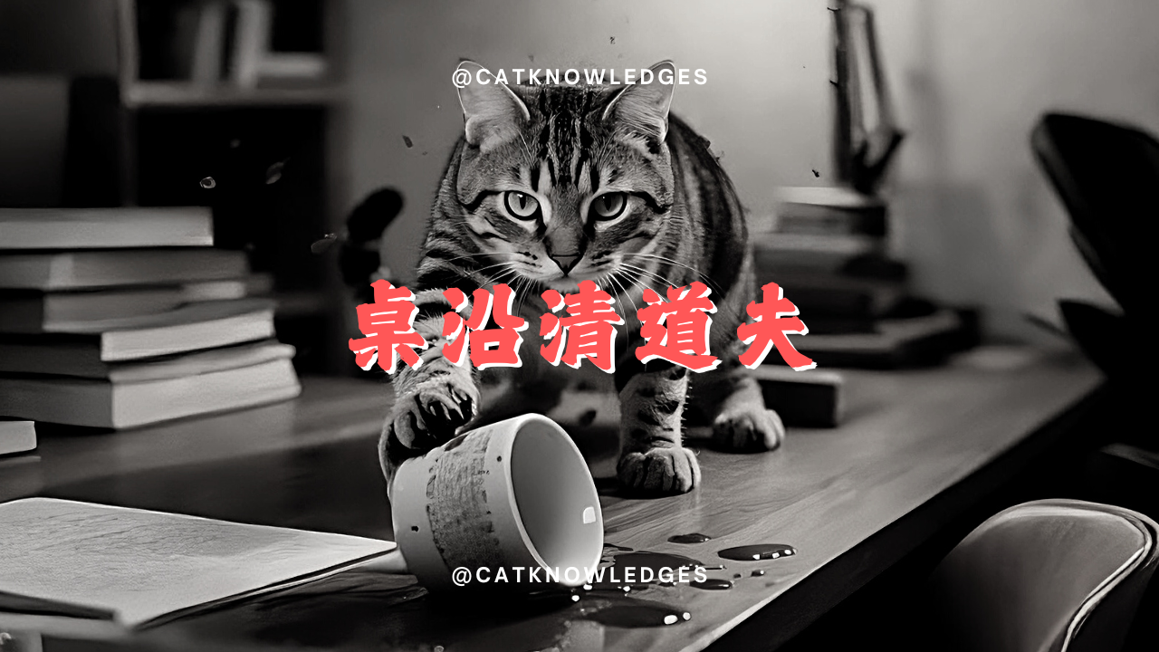 【養貓知識】 桌沿清道夫!本喵的重力實驗全記錄