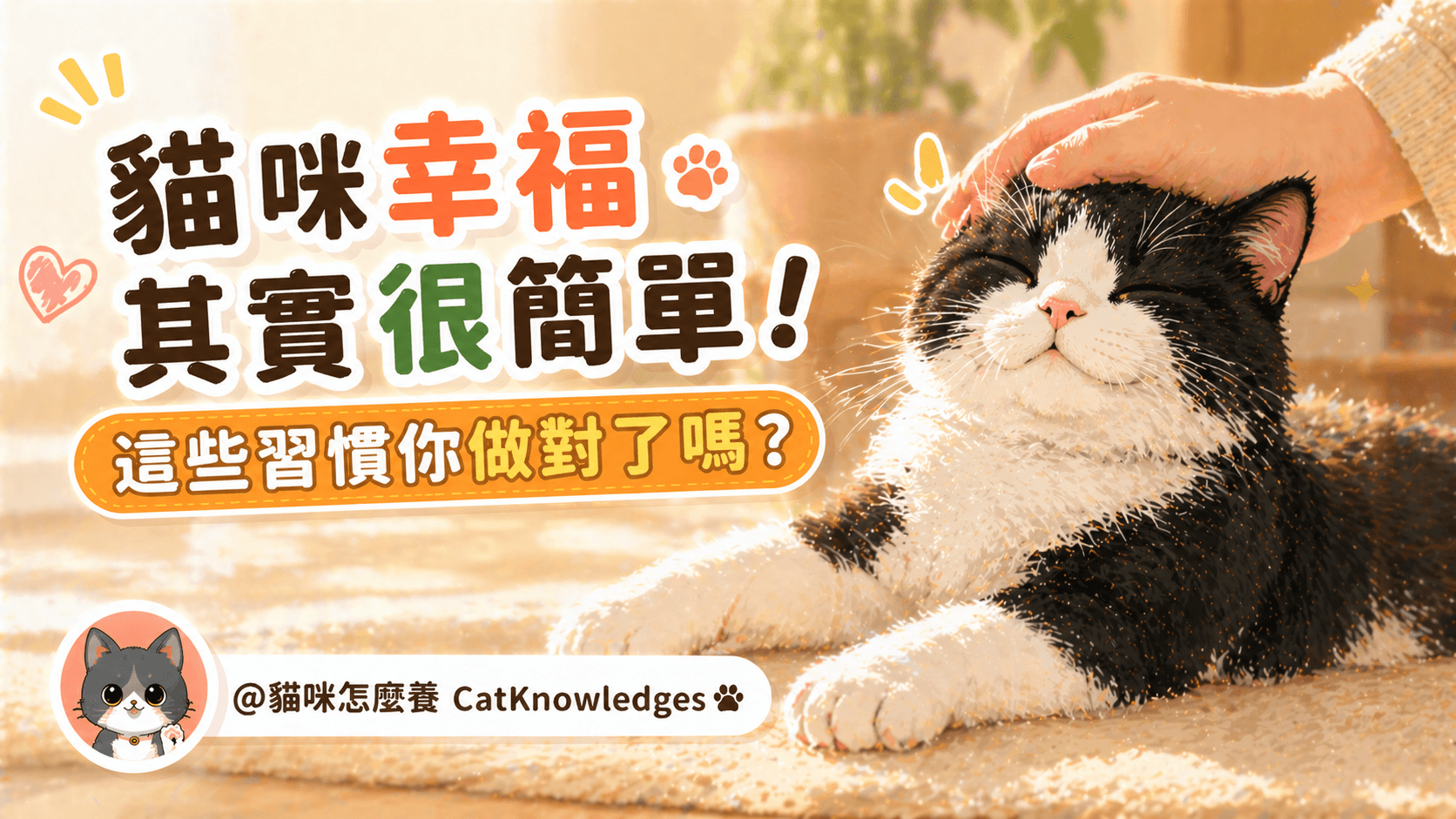 貓咪幸福其實很簡單！這些習慣你做對了嗎？