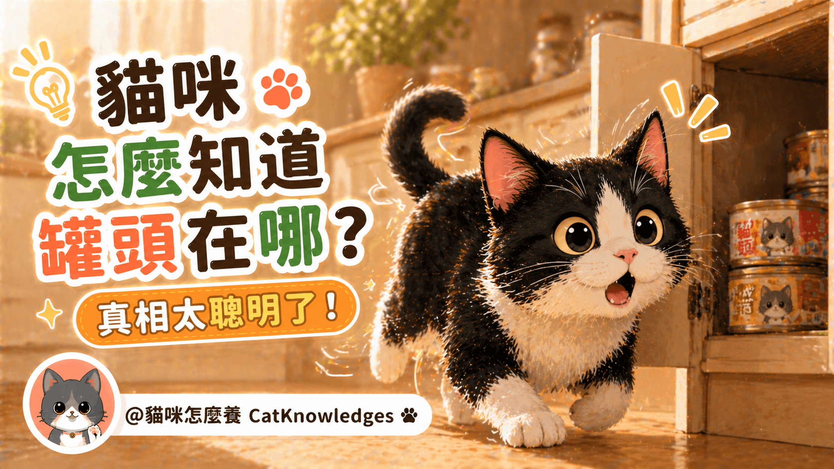 貓咪怎麼知道罐頭在哪？真相太聰明了！