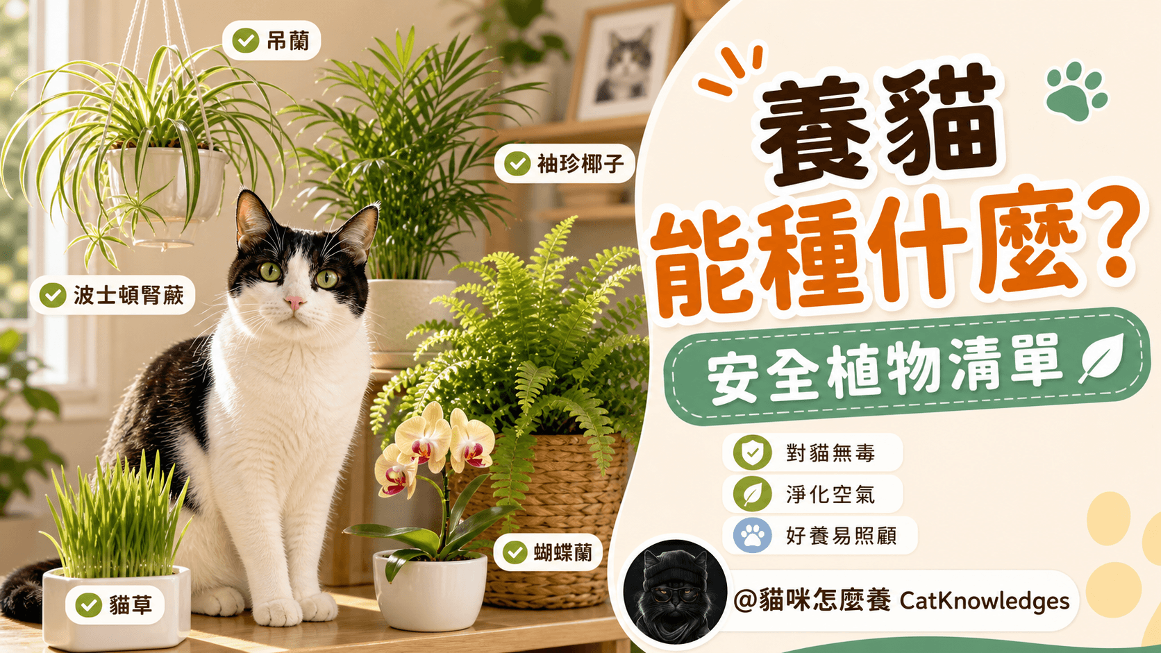 貓家庭能種什麼？安全植物與避雷指南